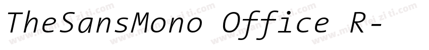 TheSansMono Office R字体转换